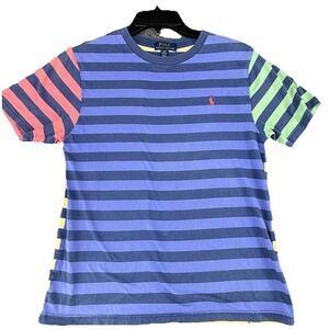 Polo Ralph Lauren Shirt Boys Large 14-16 Multicolor Stripe Pony Colorblock Tee